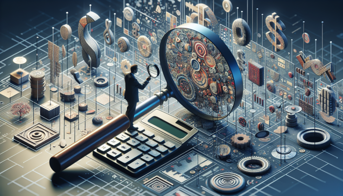 How Debt Consolidation Influences Savings Goals: A Comprehensive Guide | DCL Individual inspecting financial documentation with a magnifying glass, surrounded by bills and a calculator, scrutinising debt consolidation terms.