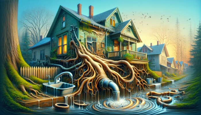 South Vancouver neighbourhood with tree roots infiltrating old pipes and kitchen sinks clogged with grease.