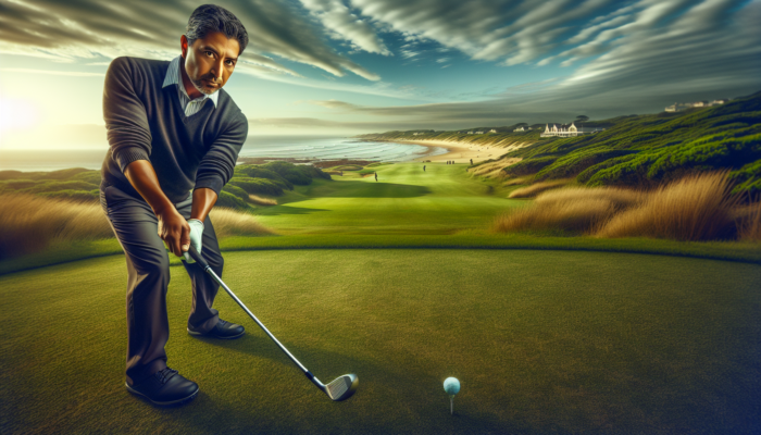 Golfer utilising a mid bounce wedge on South African courses, adapting to varied turf conditions.