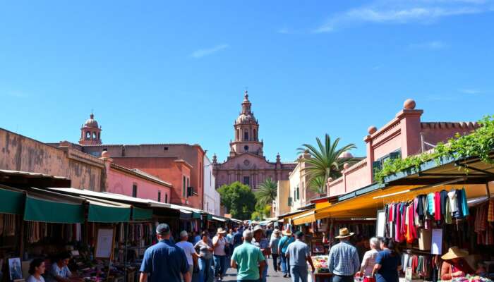 Utilising pesos and cash in local markets in San Miguel de Allende