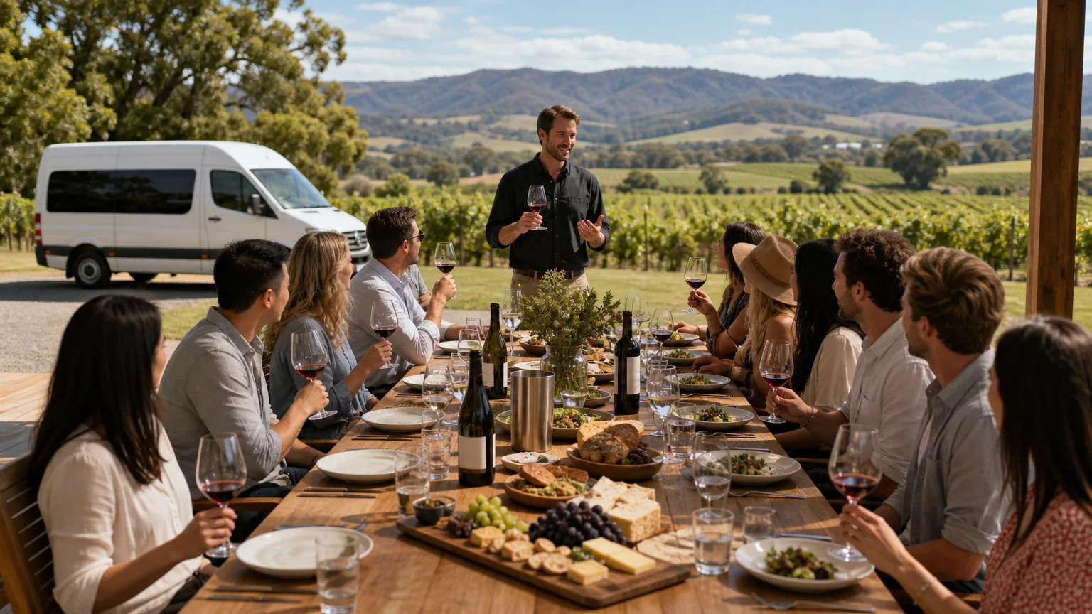 Yarra Valley Wine Tasting Tours: visual reference for 2. Yarra Valley Wine Tasting Tours: Group Adventures for Up to 19 Guests Including Lunch